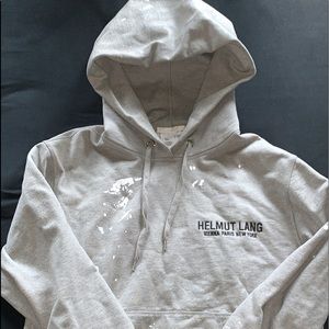 Helmut Lang Wolf Grey(Paint Splat) Hoodie